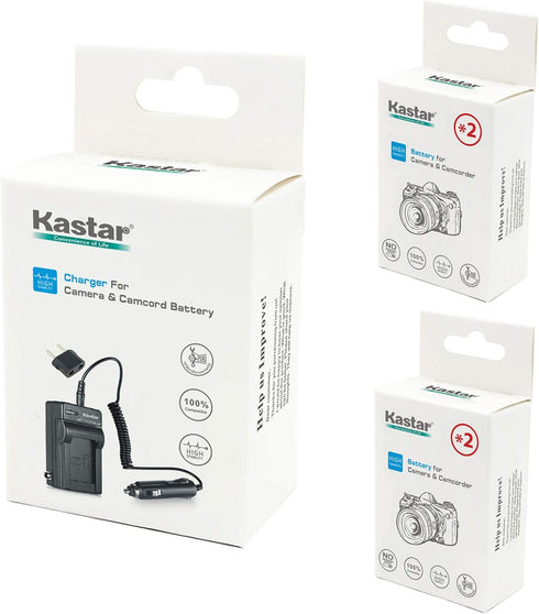 Kastar NP-FM500H Battery (4-Pack) and Charger Kit for Sony DSLR-A100, A200, A300, A350, A450, A500, A550, A560, A580,