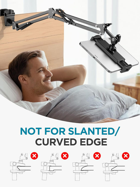 InnoGear Adjustable Tablet Stand, Phone Holder Mount for Desk Bed with 2 Clamps and Swivel Ball Head