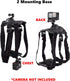 Dog Harness for Gopro, Soft and Adjustable Pet Harness Mount Vest with 2 Mouting Base, for Chest and Back Fixation for Gopro Hero All Models and Other Sports Cameras, Suitable for Medium Large Dogs