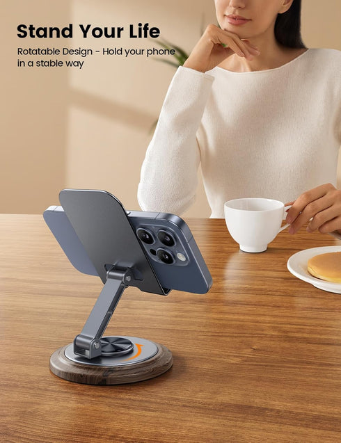 Lamicall 4-10 Grey Phone Holder, Desk Accessories for Men - Gifts for Mothers Day for Teens, Boys, Girls, Adults & Men