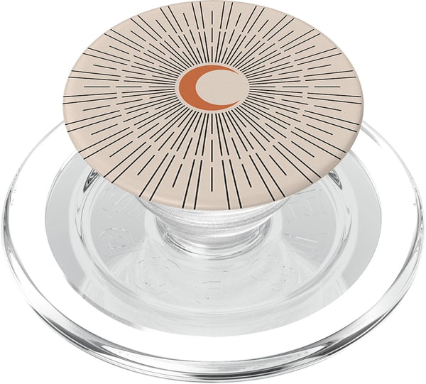 Minimal Boho Shining Crescent Moon Aesthetic PopSockets PopGrip for MagSafe