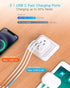 European Travel Plug Adapter, 2 Pack Type C Adapter with 2 Outlets & 2 USB C Ports for US to Europe Travel