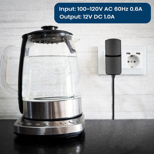 12V AC/DC Adapter Charger 120 Volts, Compatible with Modems, Routers, Webcams, CCTV Cameras, LED Strip Lights,