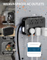 Weatherproof Outdoor Power Strip, Waterproof Surge Protector with 6 Wide Outlets, 3 USB Ports, 10FT Extension Cord,