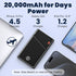 Kesguar 20000mAh, 22.5W 3.0+QC 4.0 17 16 15 14, 13 Portable Charger PD Super Fast Charging Power Bank, Cooler Aerospace