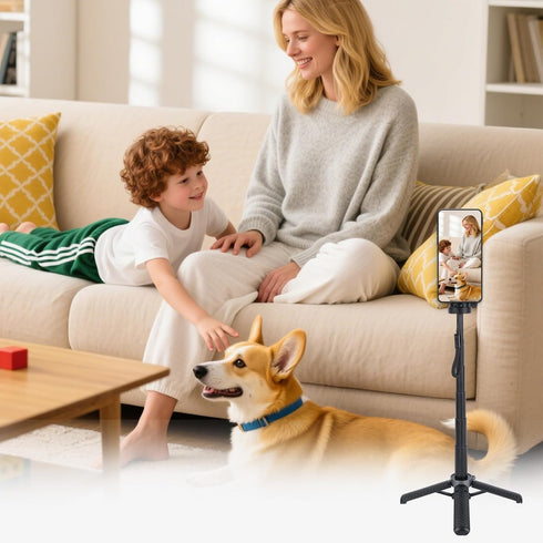 BTFO 360 Magnetic Mini Phone Selfie Stick, Rotation Pocket Tripod Extendable Cell Phone Travel Tripod Multifunctional