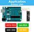 YELUFT 4pcs 0.91 Inch I2C 128 32 SSD1306 3.3V~5V Pi/ESP32 Pre-Soldered OLED Display Module with Protective Case x Pixel