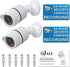 WALI Dummy Fake Camera, Indoor Outdoor Surveillance Security CCTV Dome Camera with One LED Light, Security Alert