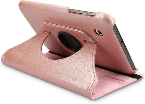 kwmobile Rotating Case for Samsung Galaxy Tab 2 7.0 P3110 / P3100, PU Leather Cover with Stand - Rose Gold