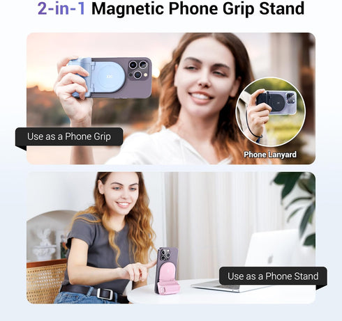 Magnetic Smartphone Shooting Holder Hand Grip with Tripod Mount & Wireless Shutter Remote for iPhone and Android
