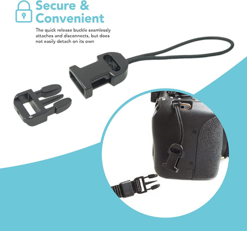 Foto&Tech 2 Pieces Quick Release QD Loop Connector for Camera Neck Strap Compatible with Fujifilm, Samsung, Sony,