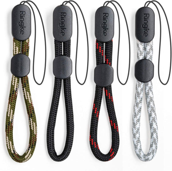Ringke Lanyard Finger Strap, Durable Parachute Cord Phone Strap, Adjustable for Phone, Camera, Key - 4 Pack