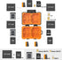 K&F Concept Memory Card Case with 25 Slots, Anti-shock Carrying Case for 4 SD Cards, 4 CF Cards, 4XQDs, 4 CFexpress