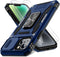DEERLAMN iPhone 13/14 Case with Slide Camera Cover + Screen Protector (2 Packs), Navy Blue, Military Grade Shockproof