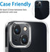 iPhone 15 & 15 Plus Camera Lens Protector - Black, Anti-Scratch Tempered Glass, Shockproof Full Protective Cover.