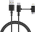 Smartish USB-C/Lightning Cable, Crown Joule, 6 Foot Fast Fabric Wrapped Charging Cable, Apple MFi Certified, Black