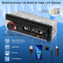 Single Din Car Stereo Bluetooth Car Radio, Car Audio with Handsfree and App Control, LSLYA 4X50W Car Radio Supports FM,