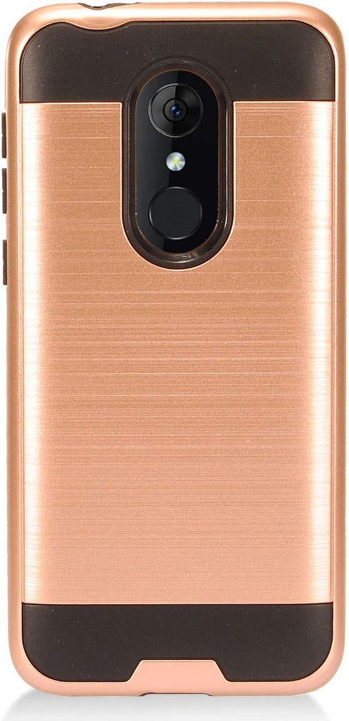 Z-GEN Hybrid Case for T-Mobile REVVL 2 (5.5"), Brushed Style, CS3 Rosegold