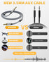 Aux Cable 3.5mm Audio Cable with Magnetic Ring, Nylon Braided Male to Male AUX Cord, 4FT