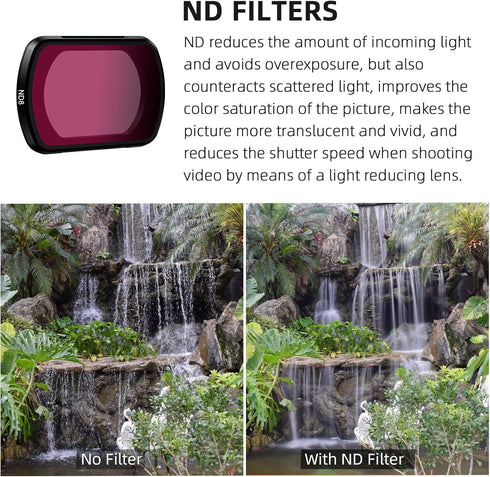 Pocket 3 ND Filters Set | 6 Pack - CPL ND4 ND8 ND16 ND32 ND64 Lens Filter for DJI Osmo Pocket 3 Accessories