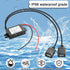 JSADZKJ 12V 24V 5V 3A 15W DIY30cm/1ft(Double DC to Dual USB Female Power Converter,DC-D C Step Down Power