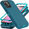 Military Grade 3 in 1 Heavy Duty Shockproof Case for iPhone 13 Mini, Drop Proof/Dust Proof with 2Pcs Tempered Glass