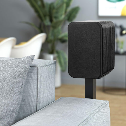 Passive Bookshelf Speakers for Home Theater Surround Sound, Classic Wood Grain for Record Player/Computer/TV, Wall
