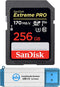 SanDisk Extreme Pro 256GB SDXC Card Bundle with (1) Everything But Stromboli 3.0 Reader for Canon EOS R5, R6 Class 10