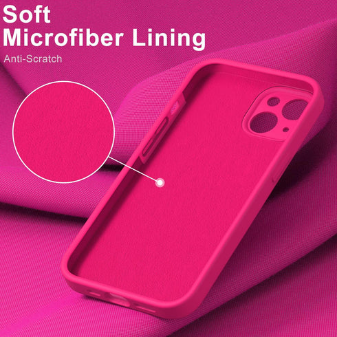 DEENAKIN iPhone 14 Plus Case with Screen Protector, Enhanced Camera Cover, Slim Fit Protective Phone Case, Hot Pink