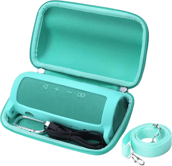 Khanka Hard Travel Case + Silicone Case for JBL Flip 6 Waterproof Portable Bluetooth Speaker