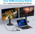 Aibilangose 2 8 1 Docking Station Dual Monitor for Dell/HP/Lenovo/Mac Laptop, USB C Laptop Docking Station Dual