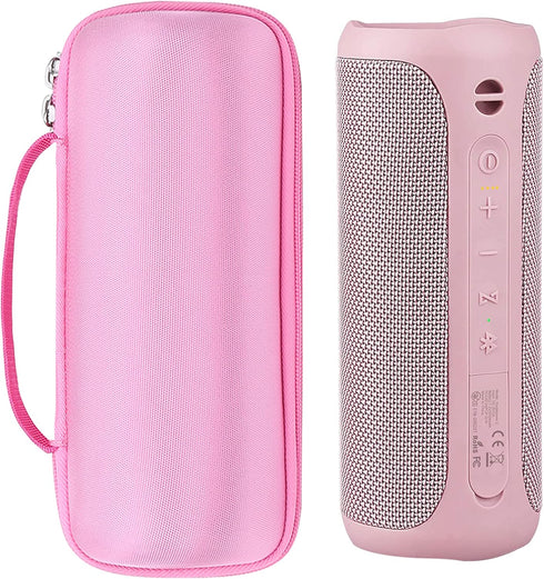 Khanka Hard Travel Case for SOWO Surgeboom 2 Outdoor Portable Bluetooth Speaker, Wireless IPX7 Waterproof - Pink