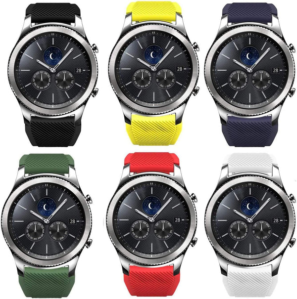 Bands for Samsung Gear S3 Frontier/Classic Watch, Silicone Bracelet Replacement Wristband