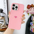 Jmltech for Silicone iPhone 15 Pro Case Women Girly Protective Heart with Soft Anti-Scratch Microfiber Lining Phone Cases for iPhone 15 Pro Pink
