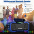 Portable NOAA AM FM Bluetooth Emergency Weather Radio, Hand Crank Solar, 5000mAh Battery, Waterproof, Flashlight, Phone