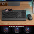 Trueque KM31 Wireless Keyboard and Mouse Combo - Full-Size Quiet Typing with Palm Rest, Phone Holder, Multimedia Keys