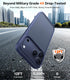 TORRAS 17 17 for iPhone Pro Case, Beyond Military-Grade Protection, Camera Control Button, DIY Buttons, Translucent