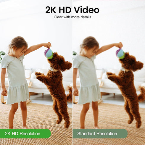 INFIYA 2K Indoor-360 2.4GHz K7 2Pack Security Camera Cameras for Home Security and One-Tap Call