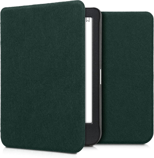 kwmobile Case Compatible with Kobo Clara BW/Colour - Book Style Felt Fabric Protective