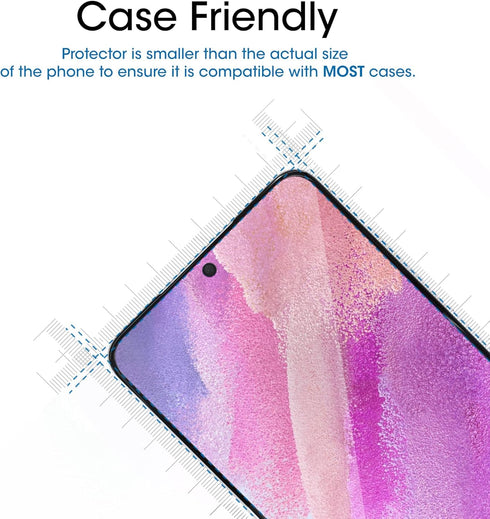 amFilm (3 Pack) Tempered Glass Screen Protector Compatible with Samsung Galaxy S21 FE (Fan Edition 5G 2021), HD Clear,