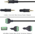 XMSJSIY 3.5mm Terminal Block Cable, 1/8 Inch TRRS Stereo Solderless Speaker Wire, 2 Pack-32CM