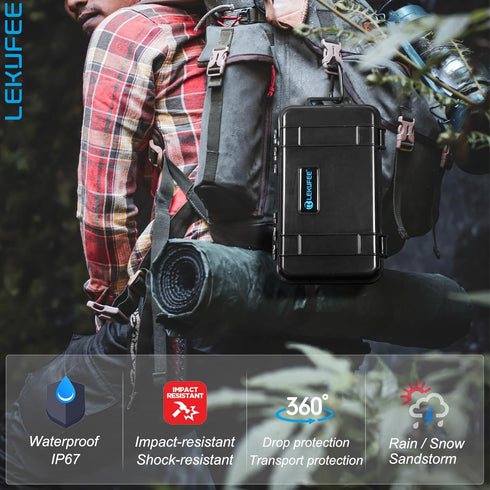 Lekufee Travel Waterproof Hard Case for DJI Osmo Pocket 3/Creator Combo, Vlogging Camera & Accessories (Case & Bag Only)