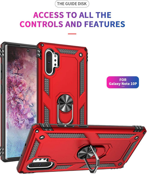 Military Grade Drop Impact Case for Samsung Galaxy Note 10 Plus, Shockproof Armor with Kickstand