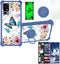 TCL 40 XE 5G T609DL Case Compatible with TCL 40 X 40X 5G Phone Cover with Tempered Glass Screen Protector, PC + TPU 2
