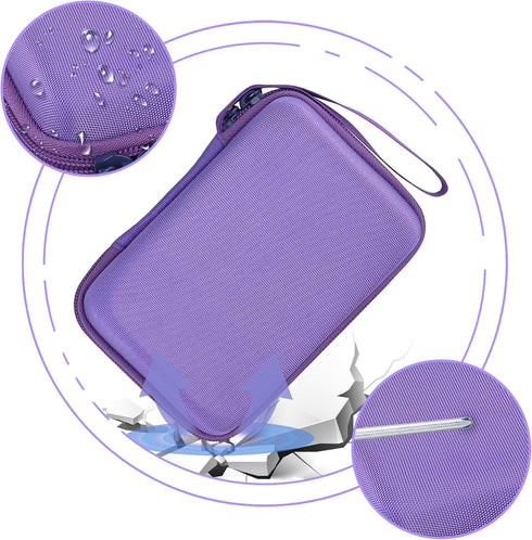 Aenllosi Hard Camera Case for Dylanto/Meetrye/Anchioo Kids Camera Instant Print, Purple, Includes 6PCS Print Paper
