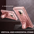 Dexnor Heavy Military Grade Case for Samsung Galaxy S9+ Plus, Built-in Screen Protector and Kickstand, Rose Gold