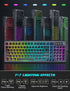 Trueque 14 26-Key Gaming Keyboard and Mouse Combo - RGB Backlit Lighting Effects, USB Wired Computer Keyboard