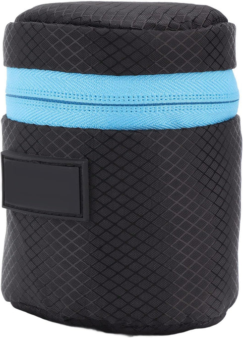 Neoprene Camera Lens Case Bag, Waterproof Protective Pouch with Zipper for DSLR Camera Lens (S)