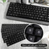 Xinjoduz 4 PCS Universal English Keyboard Letter Stickers, Black Background with White Lettering, Keyboard Stickers