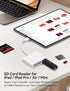 USB C to SD CF Card Reader, 4 Ports Adapter for iPhone 15, iPad, MacBook Pro/Air, Android